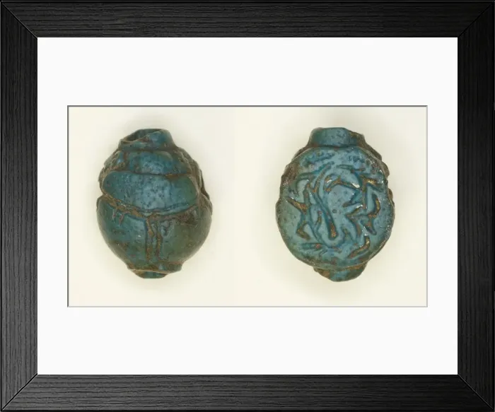 Framed Print : Scarab: Abstract Designs, Egypt, Iron Age II (?) (9th-7th century BCE). Creator: Unknown Framed Print : Scarab: Abstract Designs, Egypt, Iron Age II (?) (9th-7th century BCE). Creator: Unknown