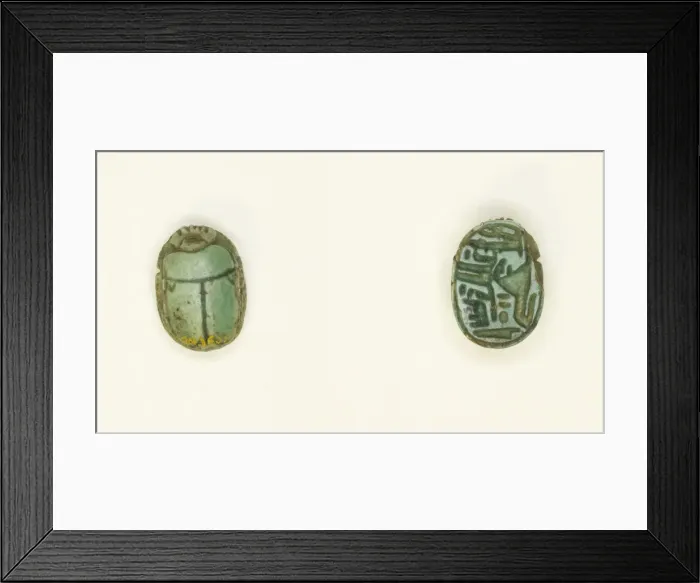 Framed Print : Scarab: Criosphinx and Ma at with Name of Amun-Ra, Egypt, New Kingdom-Late Period Framed Print : Scarab: Criosphinx and Ma at with Name of Amun-Ra, Egypt, New Kingdom-Late Period