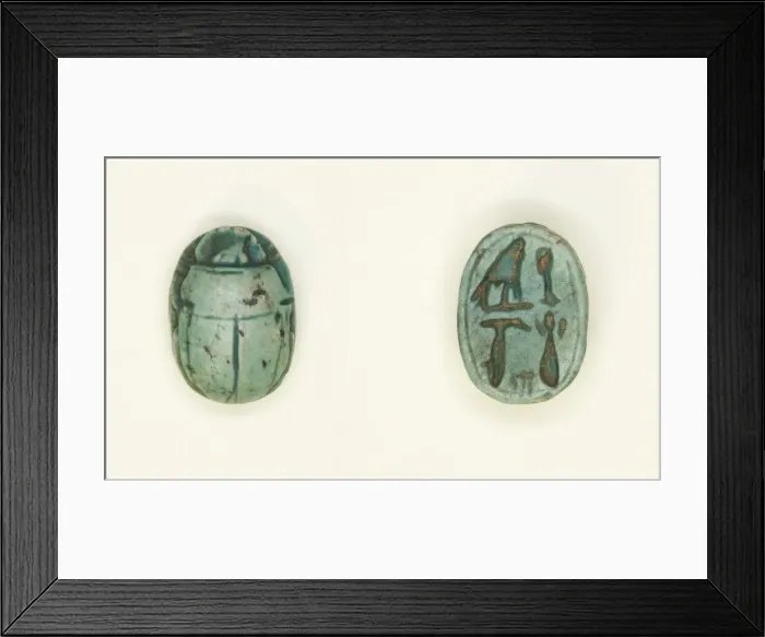Framed Print : Scarab: Falcon and Hieroglyphs, Egypt, New Kingdom-Late Period Framed Print : Scarab: Falcon and Hieroglyphs, Egypt, New Kingdom-Late Period