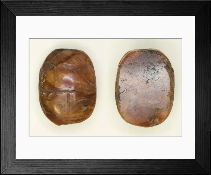 Framed Print : Scarab: Uninscribed, Egypt, Middle Kingdom-Late Period, Dynasties 12-26 Framed Print : Scarab: Uninscribed, Egypt, Middle Kingdom-Late Period, Dynasties 12-26