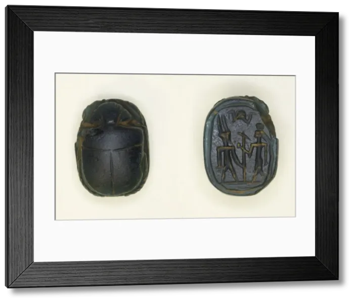 Framed Print : Scarab: Two Standing Deities, Egypt, New Kingdom, Dynasties 18-20 (about 1550-1069 BCE) Framed Print : Scarab: Two Standing Deities, Egypt, New Kingdom, Dynasties 18-20 (about 1550-1069 BCE)