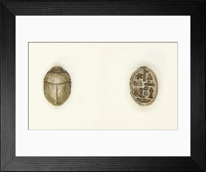 Framed Print : Scarab: Title and Personal Name (?), Egypt, Third Intermediate Period-Late Period ( Framed Print : Scarab: Title and Personal Name (?), Egypt, Third Intermediate Period-Late Period (