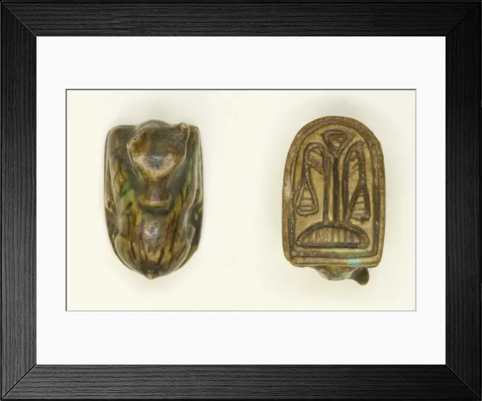 Framed Print : Scaraboid: Calf (?), Egypt, New Kingdom, Dynasties 18-20 (about 1550-1069 BCE) Framed Print : Scaraboid: Calf (?), Egypt, New Kingdom, Dynasties 18-20 (about 1550-1069 BCE)