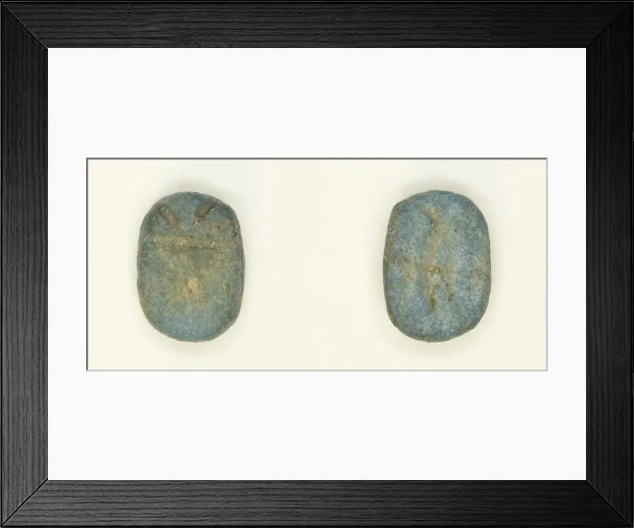 Framed Print : Scarab: Central Cable (?), Egypt, Second Intermediate Period ( Framed Print : Scarab: Central Cable (?), Egypt, Second Intermediate Period (