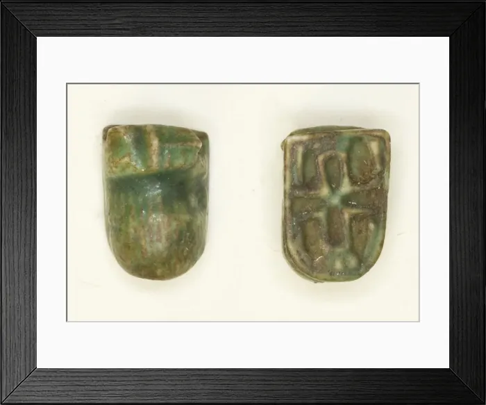 Framed Print : Scaraboid: Cat, Egypt, New Kingdom, Dynasty 18 (about 1550-1295 BCE). Creator: Unknown Framed Print : Scaraboid: Cat, Egypt, New Kingdom, Dynasty 18 (about 1550-1295 BCE). Creator: Unknown