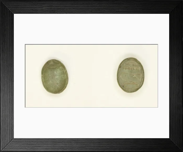 Framed Print : Scarab: Hieroglyphs (?), Egypt, Middle Kingdom-Second Intermediate Period ( Framed Print : Scarab: Hieroglyphs (?), Egypt, Middle Kingdom-Second Intermediate Period (