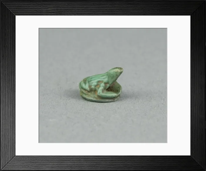Framed Print : Scaraboid of a Frog; Ankh Sign on Underside, Egypt, New Kingdom Framed Print : Scaraboid of a Frog; Ankh Sign on Underside, Egypt, New Kingdom