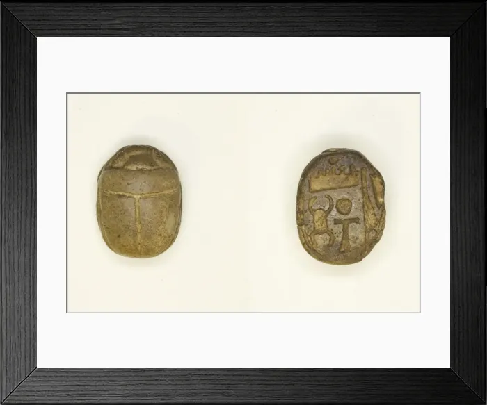 Framed Print : Scarab: Wish Formula of Amon-Re, Egypt, Middle Kingdom (1991-1720 BCE). Creator: Unknown Framed Print : Scarab: Wish Formula of Amon-Re, Egypt, Middle Kingdom (1991-1720 BCE). Creator: Unknown