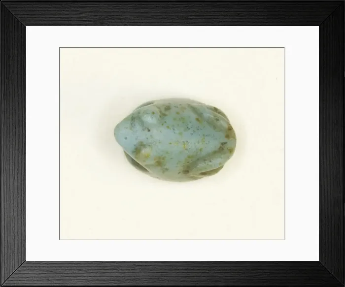 Framed Print : Scaraboid: Frog, Egypt, New Kingdom, Dynasties 18-20 (about 1550-1069 BCE)