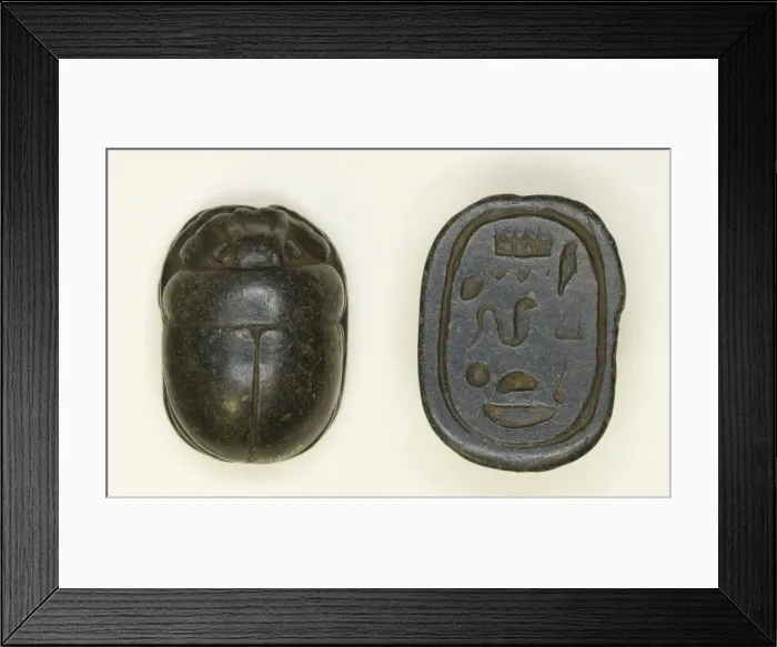 Framed Print : Scarab: Hieroglyphs, Egypt, Third Intermediate Period-Late Period Framed Print : Scarab: Hieroglyphs, Egypt, Third Intermediate Period-Late Period