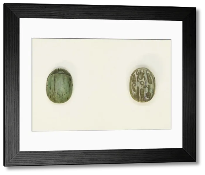 Framed Print : Scarab: Hieroglyphs (scarab beetle, nfr-sign, red crown), Egypt, Middle Kingdom-Second Framed Print : Scarab: Hieroglyphs (scarab beetle, nfr-sign, red crown), Egypt, Middle Kingdom-Second