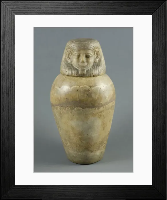 Framed Print : Canopic Jar with Human Head Lid, Egypt, Middle Kingdom, Dynasty 12 (about 1985-1773 BCE) Framed Print : Canopic Jar with Human Head Lid, Egypt, Middle Kingdom, Dynasty 12 (about 1985-1773 BCE)
