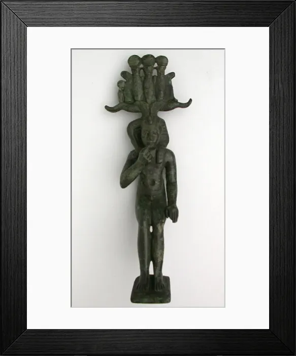 Framed Print : Statuette of the God Horus as a Child (Harpokrates), Egypt Framed Print : Statuette of the God Horus as a Child (Harpokrates), Egypt
