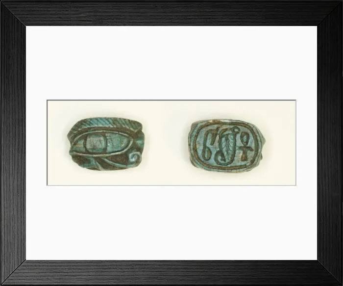 Framed Print : Scaraboid: Wedjat Eye, Egypt, New Kingdom, Dynasty 18 (about 1550-1295 BCE)