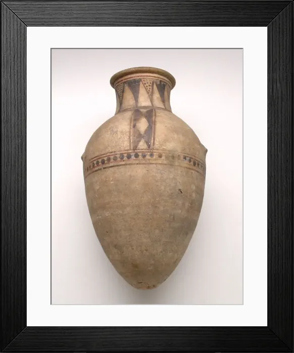 Framed Print : Amphora, Egypt, New Kingdom, Dynasty 18 (about 1550-1295 BCE). Creator: Unknown Framed Print : Amphora, Egypt, New Kingdom, Dynasty 18 (about 1550-1295 BCE). Creator: Unknown