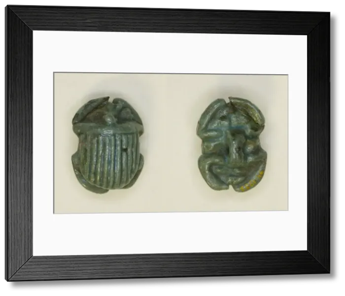 Framed Print : Scarab, Egypt, Late Period, Dynasty 26 (664-525 BCE). Creator: Unknown Framed Print : Scarab, Egypt, Late Period, Dynasty 26 (664-525 BCE). Creator: Unknown