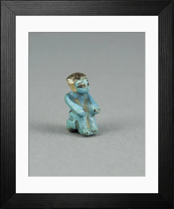 Framed Print : Figurine of a Seated Man, Egypt, Middle Kingdom? (about 2055-1650 BCE). Creator: Unknown Framed Print : Figurine of a Seated Man, Egypt, Middle Kingdom? (about 2055-1650 BCE). Creator: Unknown