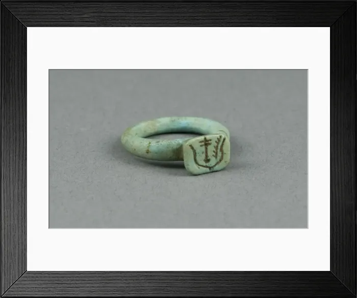 Framed Print : Ring: Bezel inscribed Happy New Year, Egypt, Late Period Framed Print : Ring: Bezel inscribed Happy New Year, Egypt, Late Period