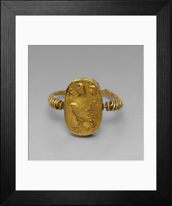 Framed Print : Ring Depicting Isis and Horus, Egypt, Ptolemaic Period (332-30 BCE). Creator: Unknown Framed Print : Ring Depicting Isis and Horus, Egypt, Ptolemaic Period (332-30 BCE). Creator: Unknown