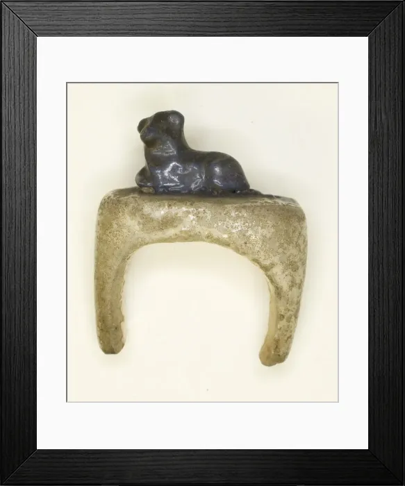 Framed Print : Ring with a Recumbent Lion, Egypt, New Kingdom, Dynasty 18-20 (about 1550-1069 BCE) Framed Print : Ring with a Recumbent Lion, Egypt, New Kingdom, Dynasty 18-20 (about 1550-1069 BCE)