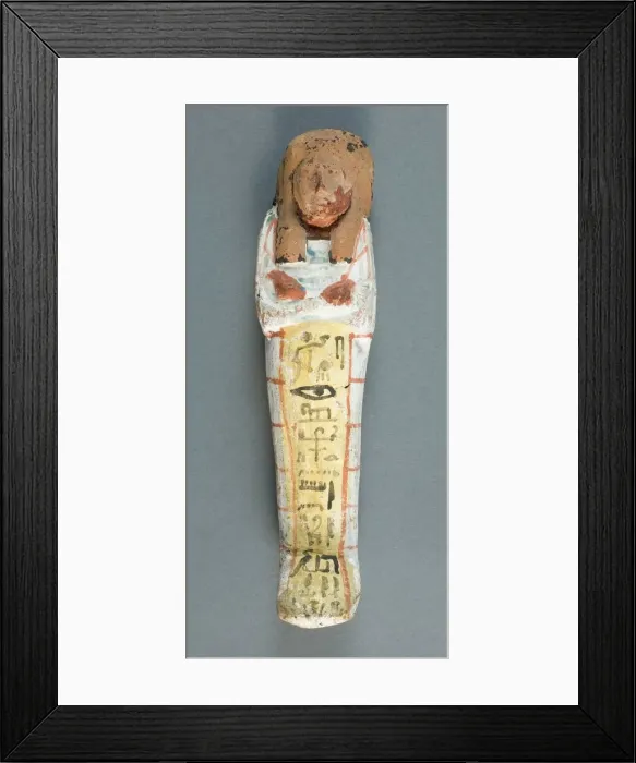 Framed Print : Shabti of the Singer of Amun Inhai, Egypt, New Kingdom, Dynasty 20 (about 1186-1069 BCE) Framed Print : Shabti of the Singer of Amun Inhai, Egypt, New Kingdom, Dynasty 20 (about 1186-1069 BCE)