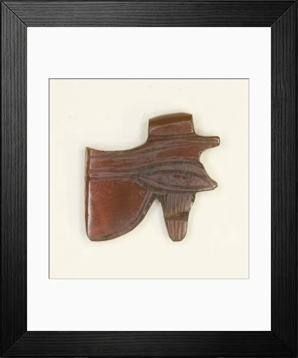 Framed Print : Eye of Horus (Wedjat) Amulet, Egypt, New Kingdom-Third Intermediate Period Framed Print : Eye of Horus (Wedjat) Amulet, Egypt, New Kingdom-Third Intermediate Period