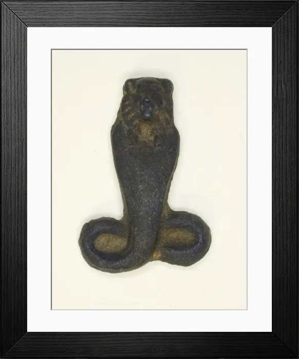 Framed Print : Amulet of a Cobra with Lioness Head, Egypt, Ptolemaic Period-Roman Period ( Framed Print : Amulet of a Cobra with Lioness Head, Egypt, Ptolemaic Period-Roman Period (