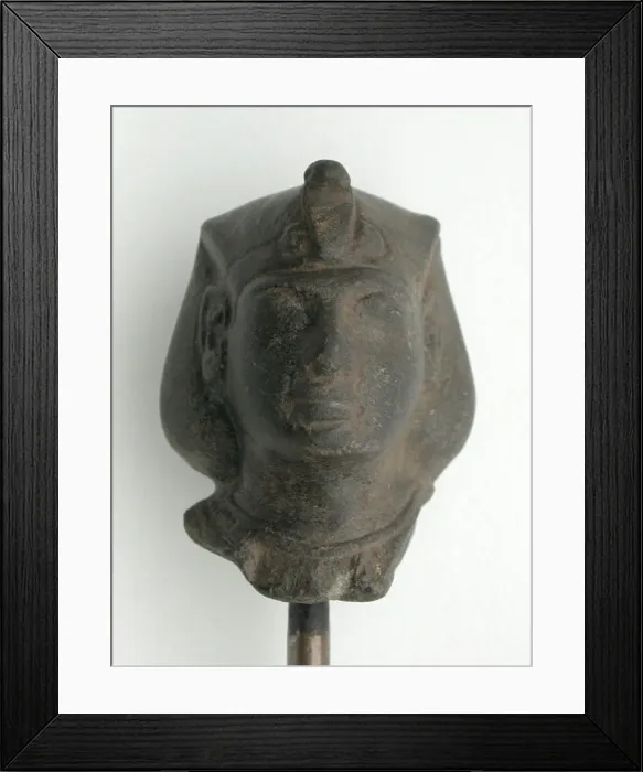Framed Print : Head from Statuette of a King, Egypt, Late Period, Dynasty 26 (664-525 BCE) Framed Print : Head from Statuette of a King, Egypt, Late Period, Dynasty 26 (664-525 BCE)