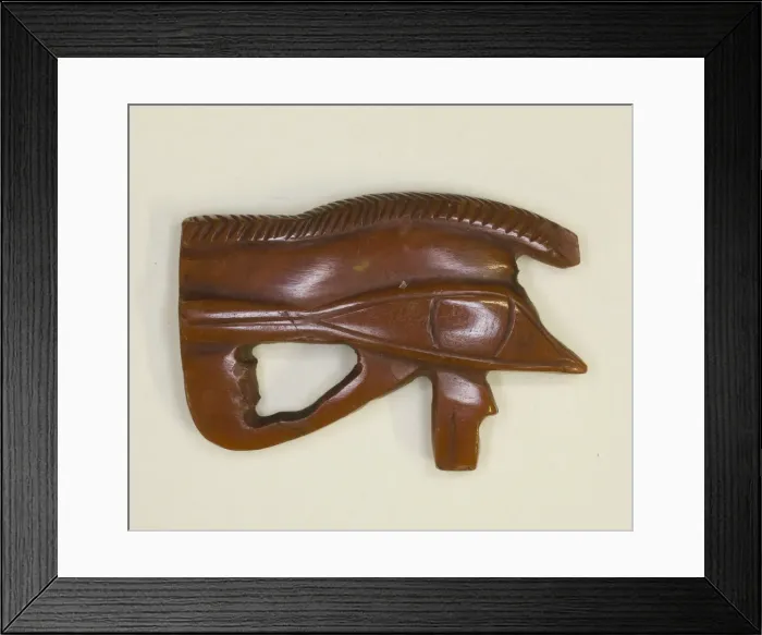 Framed Print : Eye of Horus (Wedjat) Amulet, Egypt, Middle Kingdom, Dynasty 12 (about 1985-1773 BCE) Framed Print : Eye of Horus (Wedjat) Amulet, Egypt, Middle Kingdom, Dynasty 12 (about 1985-1773 BCE)