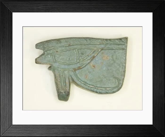 Framed Print : Eye of Horus (Wedjat) Amulet, Egypt, Late Period, Dynasty 26-31 (664-332 BCE)