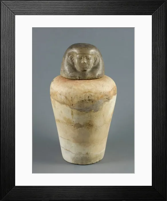 Framed Print : Canopic Jar with Human Head Lid, Egypt, Middle Kingdom, Dynasty 12 (about 1985-1773 BCE) Framed Print : Canopic Jar with Human Head Lid, Egypt, Middle Kingdom, Dynasty 12 (about 1985-1773 BCE)