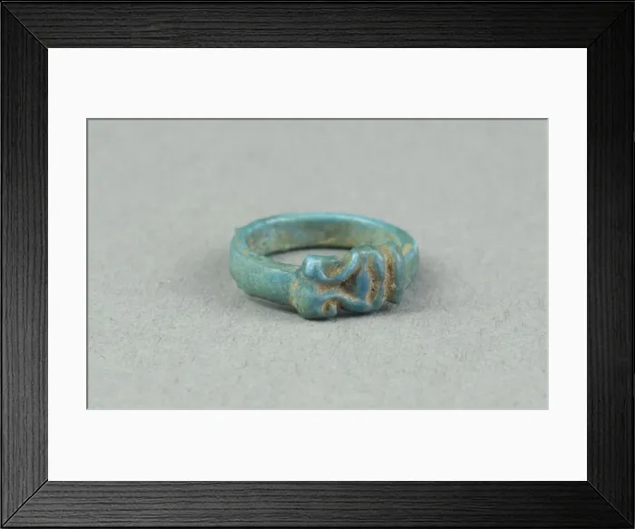 Framed Print : Ring: Head of Hathor, Egypt, New Kingdom, Dynasty 18 (about 1390 BCE). Creator: Unknown Framed Print : Ring: Head of Hathor, Egypt, New Kingdom, Dynasty 18 (about 1390 BCE). Creator: Unknown