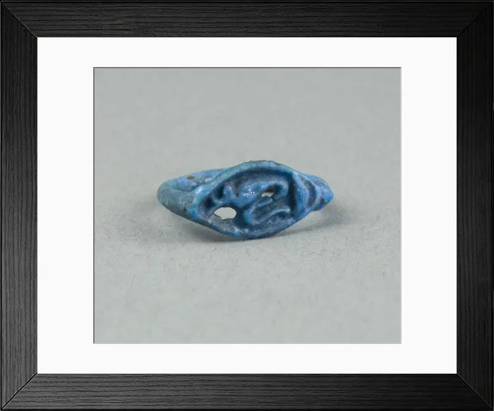 Framed Print : Ring: Figure of Serpent Uto (?) Wearing Crown of Lower Egypt, Egypt, New Kingdom Framed Print : Ring: Figure of Serpent Uto (?) Wearing Crown of Lower Egypt, Egypt, New Kingdom