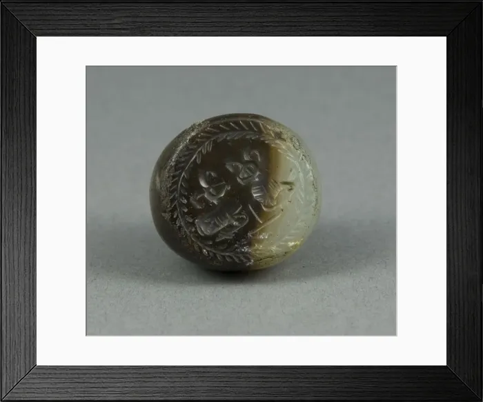 Framed Print : Seal with Two Gazelles, Egypt, Persian Period, Dynasty 31 (343-332 BCE). Creator: Unknown Framed Print : Seal with Two Gazelles, Egypt, Persian Period, Dynasty 31 (343-332 BCE). Creator: Unknown