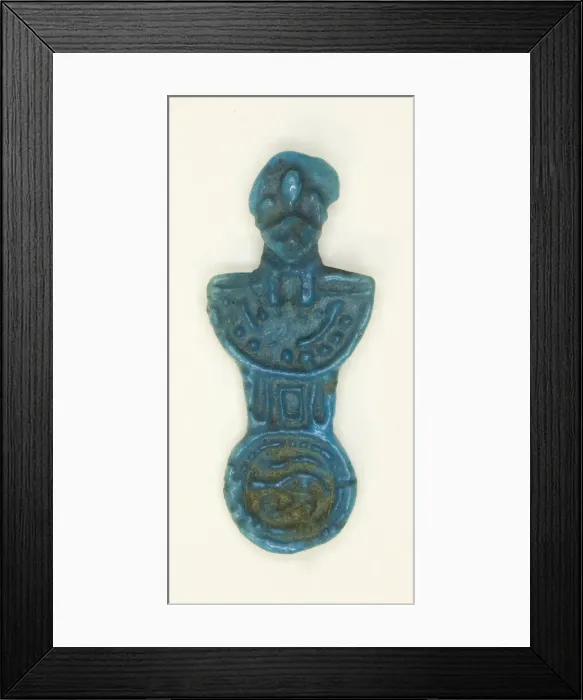 Framed Print : Amulet of a Menat Counterpoise with Lion-headed Goddess, Egypt Framed Print : Amulet of a Menat Counterpoise with Lion-headed Goddess, Egypt