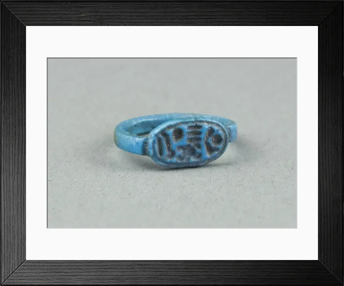 Framed Print : Finger Ring with the Throne Name of King Horemheb, Egypt, New Kingdom, Dynasty 18 Framed Print : Finger Ring with the Throne Name of King Horemheb, Egypt, New Kingdom, Dynasty 18