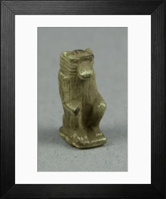 Framed Print : Amulet of the God Thoth as a Seated Baboon, Egypt, Late Period Framed Print : Amulet of the God Thoth as a Seated Baboon, Egypt, Late Period