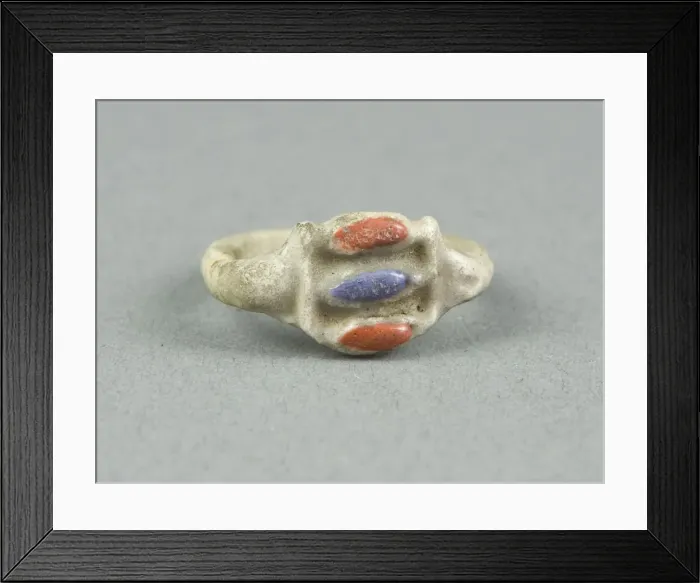 Framed Print : Ring with Inlaid Openwork Bezel, Egypt, New Kingdom, Dynasty 18 (about 1350 BCE) Framed Print : Ring with Inlaid Openwork Bezel, Egypt, New Kingdom, Dynasty 18 (about 1350 BCE)