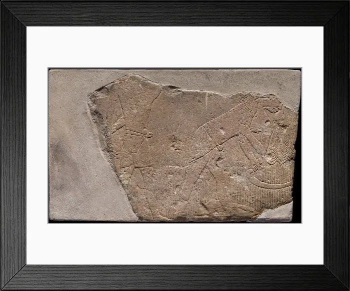 Framed Print : Wall Fragment from a Tomb Depicting a Harvest Scene, Egypt, First Intermediate Period Framed Print : Wall Fragment from a Tomb Depicting a Harvest Scene, Egypt, First Intermediate Period