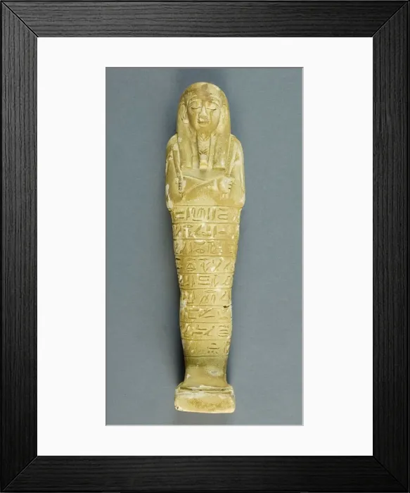 Framed Print : Shabti of Psamtek, Egypt, Late Period, Dynasty 26-31 (664-332 BCE). Creator: Unknown Framed Print : Shabti of Psamtek, Egypt, Late Period, Dynasty 26-31 (664-332 BCE). Creator: Unknown