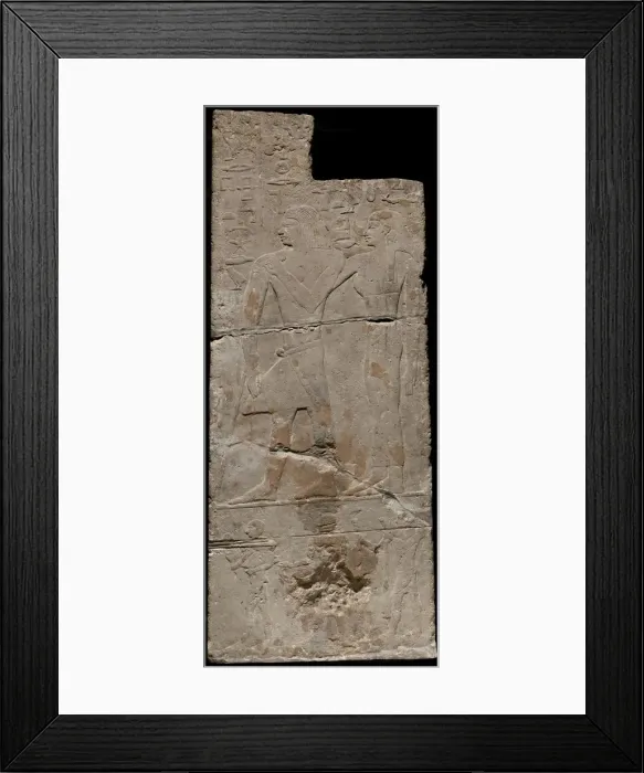 Framed Print : Fragment of a Tomb Wall Depicting Ibdu and his Wife with Offering Bearers, Egypt Framed Print : Fragment of a Tomb Wall Depicting Ibdu and his Wife with Offering Bearers, Egypt