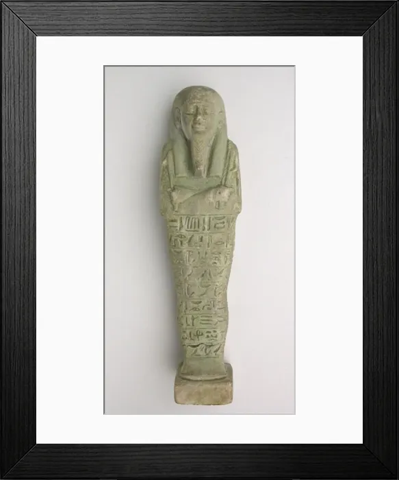 Framed Print : Shabti of Psamtek, Egypt, Late Period, Dynasty 26-31 (664-332 BCE). Creator: Unknown Framed Print : Shabti of Psamtek, Egypt, Late Period, Dynasty 26-31 (664-332 BCE). Creator: Unknown