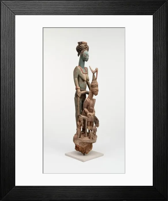 Framed Print : Veranda Post (Opo Ogoga), Ikere, 1910-14. Creator: Unknown