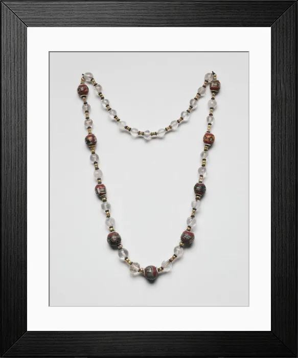 Framed Print : Necklace, Ancient Egypt, 1st century BCE-1st century CE. Creator: Unknown Framed Print : Necklace, Ancient Egypt, 1st century BCE-1st century CE. Creator: Unknown