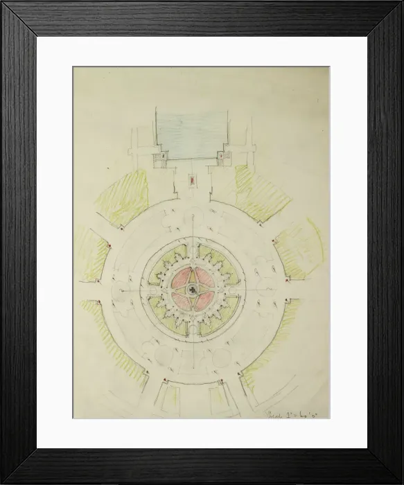 Framed Print : Potomac Round Point, Washington D. C. Plan Sketch, 1909. Creator: Daniel Burnham Framed Print : Potomac Round Point, Washington D. C. Plan Sketch, 1909. Creator: Daniel Burnham