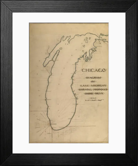Framed Print : Plate 35 from Plan of Chicago 1909: Chicago, and Diagram of Lake Michigan Framed Print : Plate 35 from Plan of Chicago 1909: Chicago, and Diagram of Lake Michigan