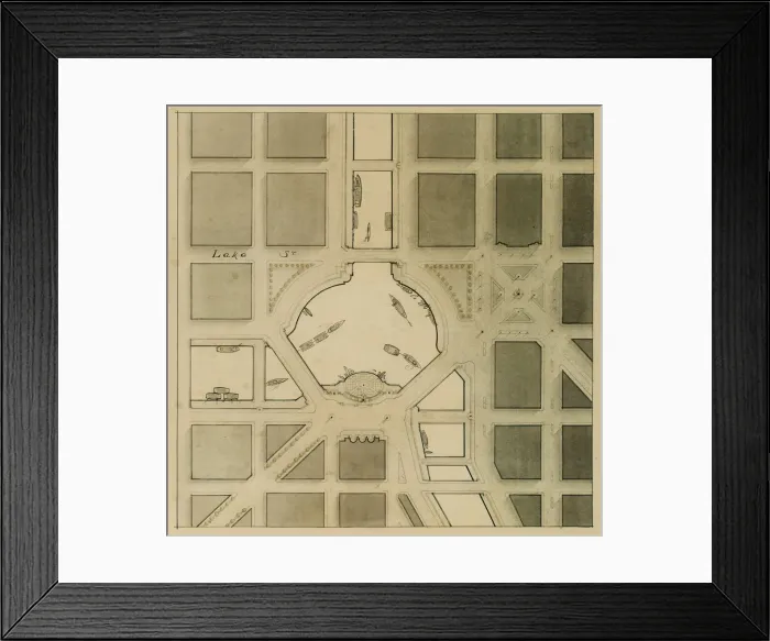 Framed Print : The Plan of Chicago Plate 106, Chicago, Illinois, Presentation Drawing, 1909 Framed Print : The Plan of Chicago Plate 106, Chicago, Illinois, Presentation Drawing, 1909