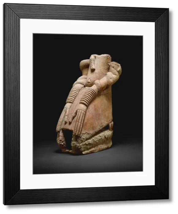 Framed Print : Fragment of a Kneeling Figure, Mali, 11th-14th century. Creator: Unknown