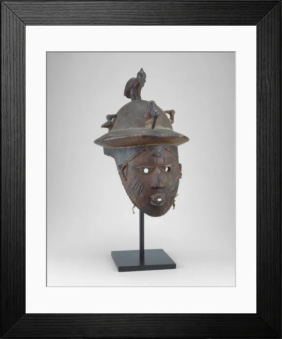 Framed Print : Mask for Egungun (Ere Egungun), Nigeria, Late 19th century. Creator: Unknown Framed Print : Mask for Egungun (Ere Egungun), Nigeria, Late 19th century. Creator: Unknown