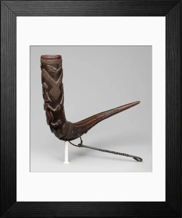 Framed Print : Horn, Democratic Republic of the Congo, Late 19th-early 20th century. Creator: Unknown Framed Print : Horn, Democratic Republic of the Congo, Late 19th-early 20th century. Creator: Unknown